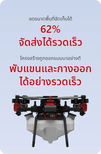 พับแขนได้รวดเร็ว ลดขนาดพื้นที่จัดเก็บ 62%
