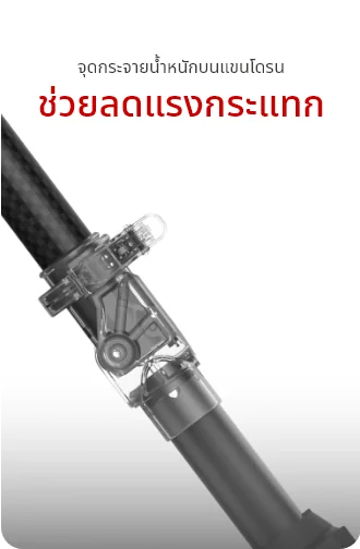 จุดกระจายน้ำหนักบนแขนโดรน ช่วยลดแรงกระแทก